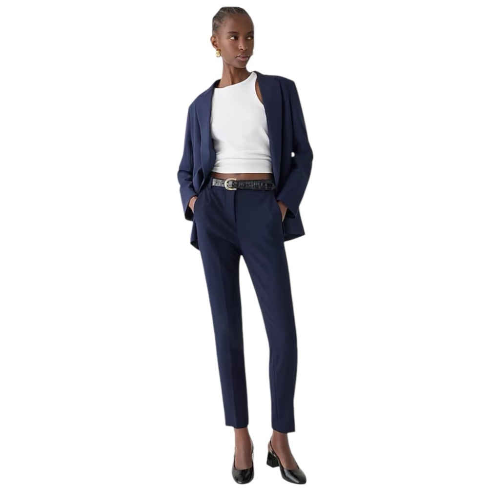 J. Crew high-rise Cameron pant in four-season stretch H6573 size 2 navy blue